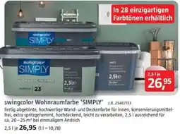 Bauhaus Swingcolor Wohnraumfarbe 'SIMPLY' Angebot