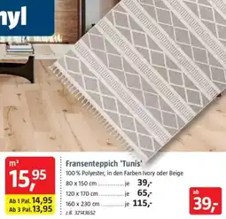 Bauhaus Fransenteppich 'Tunis' Angebot