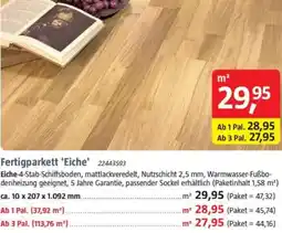 Bauhaus Fertigparkett 'Eiche' Angebot