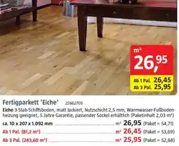 Bauhaus Fertigparkett 'Eiche' Angebot