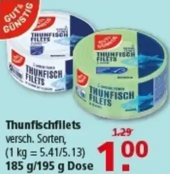 Multi Markt Gut & Günstig Thunfischfilets Angebot