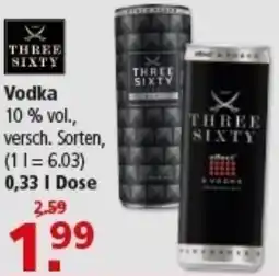 Multi Markt THREE SIXTY Vodka Angebot