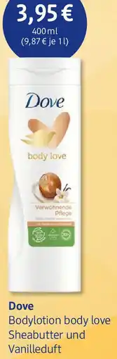 dm drogerie Dove Bodylotion body love Sheabutter und Vanilleduft Angebot