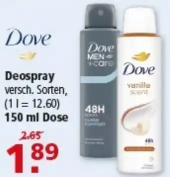 Multi Markt Dove Deospray Angebot