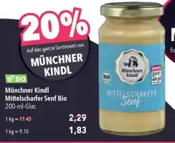 CITTI Markt Münchner Kindl Mittelscharfer Senf Bio Angebot