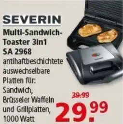 Multi Markt SEVERIN Multi-Sandwich Toaster 3in1 SA 2968 Angebot