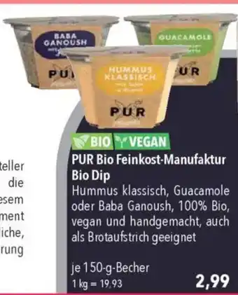 CITTI Markt PUR Bio Feinkost-Manufaktur Bio Dip Angebot