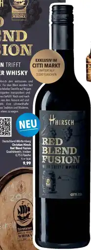 CITTI Markt Christian Hirsch Red Blend Fusion Qualitätswein Angebot