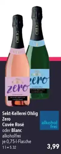 CITTI Markt Sekt-Kellerei Ohlig Zero Cuvée Rosé oder Blanc alkoholfrei Angebot