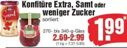 Edeka Konfitüre Extra, Samt oder weniger Zucker Angebot