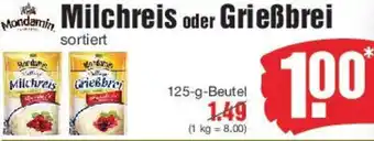 Edeka Mondamin Milchreis oder Grießbrei Angebot