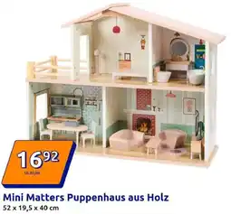 Action Mini Matters Puppenhaus aus Holz Angebot