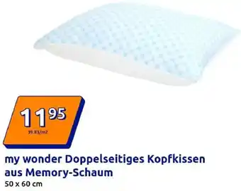 Action my wonder Doppelseitiges Kopfkissen aus Memory-Schaum Angebot