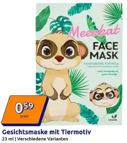 Action Gesichtsmaske mit Tiermotiv Angebot