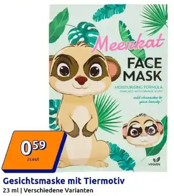 Action Gesichtsmaske mit Tiermotiv Angebot