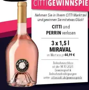 CITTI Markt MIRAVAL Angebot