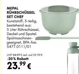 Hardeck Mepal rührschüssel set chef Angebot