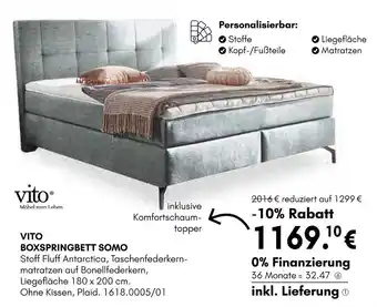Hardeck Vito boxspringbett somo Angebot