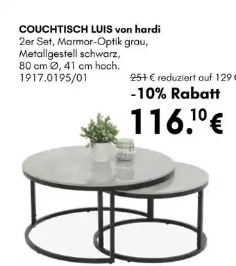Hardeck Hardi couchtisch luis Angebot