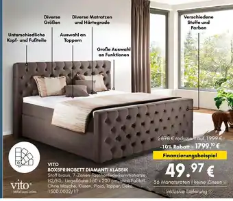 Hardeck Vito boxspringbett diamanti klassik Angebot