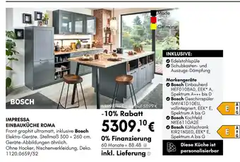 Hardeck Bosch impressa einbauküche roma Angebot
