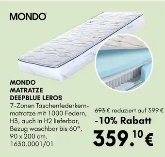 Hardeck Mondo mondo matratze deepblue leros Angebot
