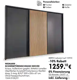 Hardeck Wiemann schwebetürenschrank denver Angebot