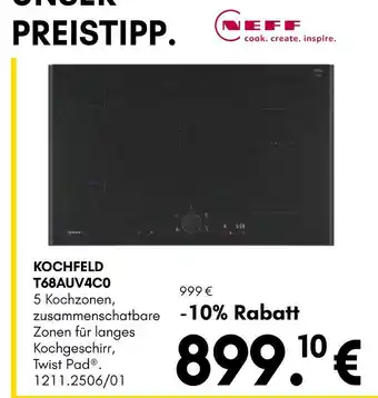 Hardeck Neff kochfeld t68auv4c0 Angebot