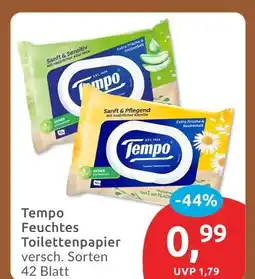 Budni Tempo sanft & sensitiv feuchtes toilettenpapier Angebot