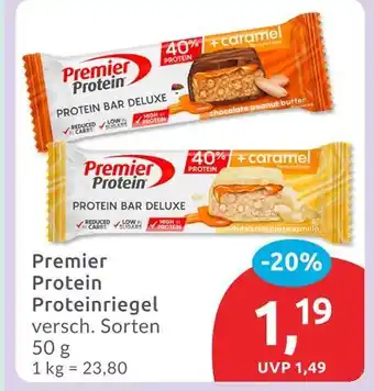 Budni Premier protein protein bar deluxe chocolate peanut butter Angebot