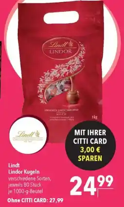 CITTI Markt Lindt Lindor Kugeln Angebot