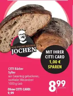 CITTI Markt CITTI Bäcker Sylter Angebot