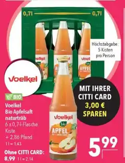 CITTI Markt Voelkel Bio Apfelsaft naturtrūb Angebot