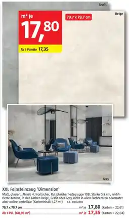 Bauhaus XXL Feinsteinzeug 'Dimension' Angebot