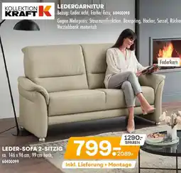 Möbel Kraft Kollektion kraft leder-sofa 2-sitzig Angebot