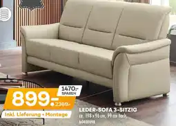 Möbel Kraft Kollektion kraft leder-sofa 3-sitzig Angebot