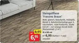 Bauhaus Steingutfliese 'Frassino Braun' Angebot