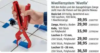 Bauhaus Nivelliersystem 'Nivofix' Angebot