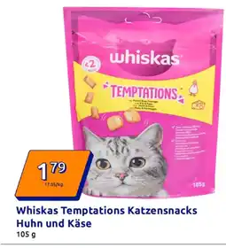 Action Whiskas temptations katzensnacks huhn und käse Angebot