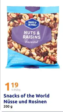 Action Snacks of the world nüsse und rosinen Angebot
