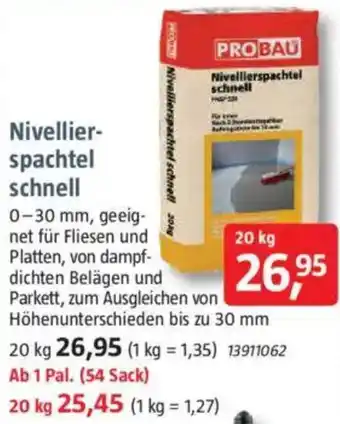 Bauhaus Nivellierspachtel schnell Angebot