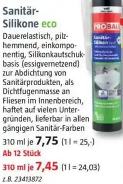 Bauhaus Sanitär- Silikone eco Angebot