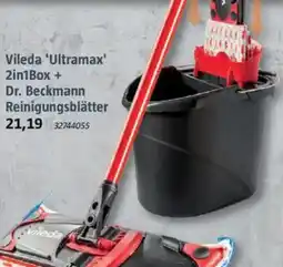 Bauhaus Vileda 'Ultramax' 2in1Box + Dr. Beckmann Reinigungsblätter Angebot