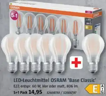 Bauhaus LED-Leuchtmittel OSRAM 'Base Classic' Angebot