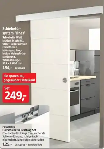Bauhaus Schiebetürsystem 'Lines' Angebot