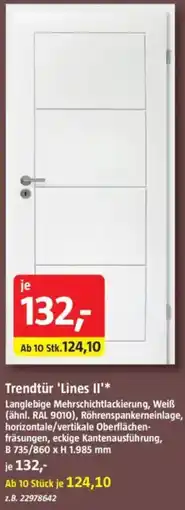 Bauhaus Trendtür 'Lines II' Angebot