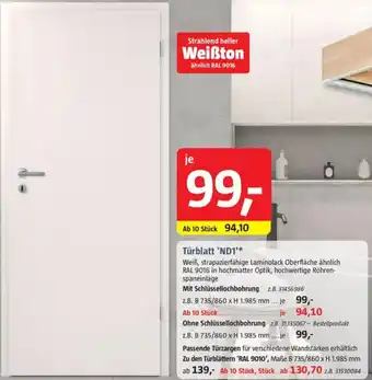 Bauhaus Türblatt 'ND1' Angebot