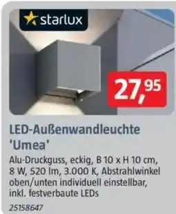 Bauhaus LED-Außenwandleuchte 'Umea' Angebot