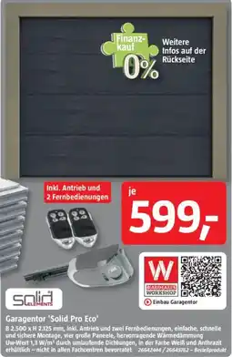 Bauhaus Garagentor 'Solid Pro Eco' Angebot