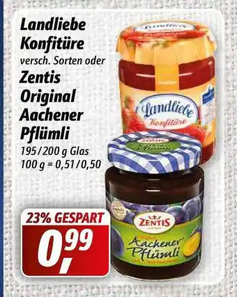 Simmel Landliebe Konfitüre Oder Zentis Original Aachener Pflümli Angebot